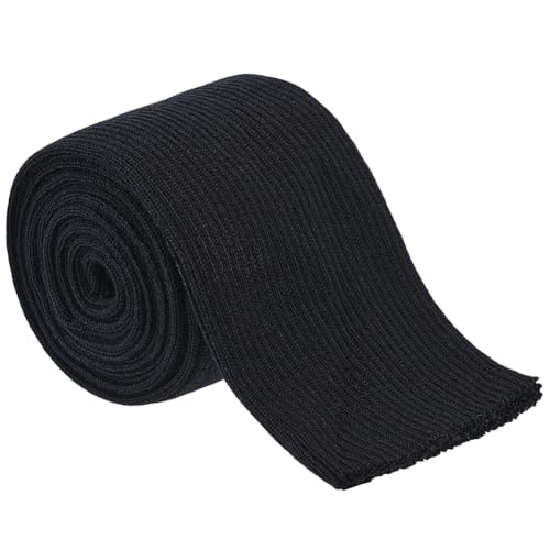 BENECREAT Black Knit Cuff Ribbing, 43x2.9 Inch...
