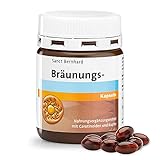 Sanct Bernhard Bräunungs-Kapseln, Nahrungsergänzungsmittel mit Beta-Carotin und Kupfer, Inhalt 90 Kapseln