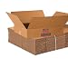 BOX USA B2016450PK Flat Corrugated Boxes, 20" L x 16" W x 4" H, Kraft (Pack of 50)