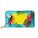 Produktbild JHGFG Mode Handtasche Reißverschluss Brieftasche Tropical Fruits Hintergrund Pine Beach Hochzeit Telefon Clutch Geldbörse Abendkupplung Blocking Leder Brieftasche Multi Card Or. En