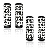 Deaelf Car Inside Door Handle Protector, Soft Car Inner Front Rear Door Pull Handle Cover, Universal Anti-Scratch Vehicle Interior Grip Gloves Decoration Accessories for Women Men (Grid-4PCS)