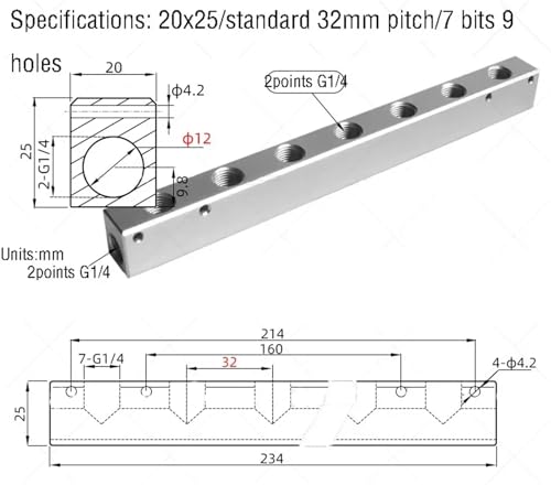 Bloc de dérivation G1/4 pour optimiser l'espace de votre atelier de mécanique