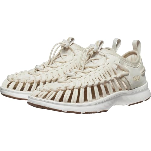 KEEN Women's O3 Breathable Two Cord Custom Comfort Fit Sneaker Style Sandals, Birch/Star White, 12