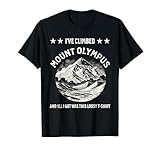 Monte Olimpo Grecia Divertido Sumitting Escalada En Roca Camiseta