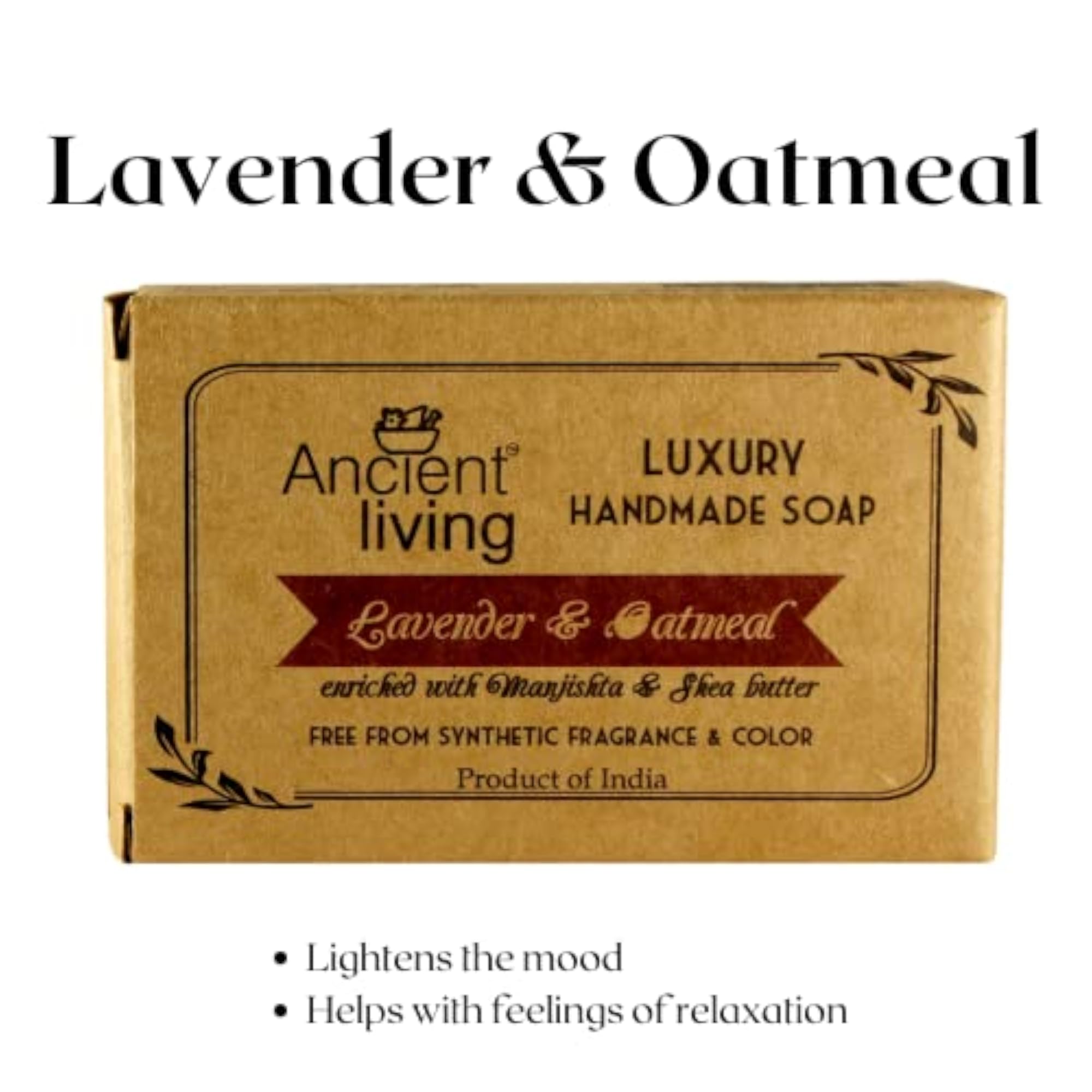 Lavender & Oatmeal Luxury Handmade Soap, 100g, Set of 2
