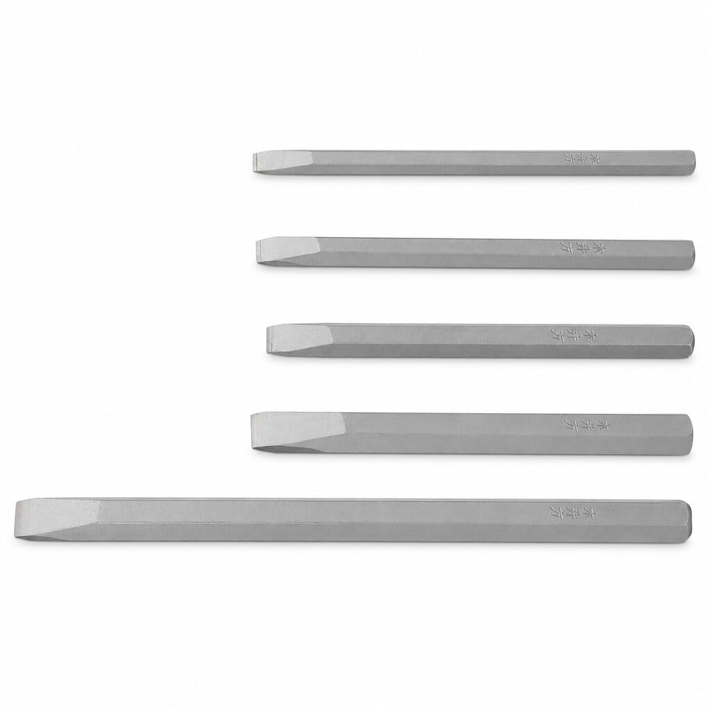 Lot de 5 ciseaux ultra-résistants pour pierres, ciment, murs et béton - Kit d'outils polyvalents pour travaux de rénovation et de bois