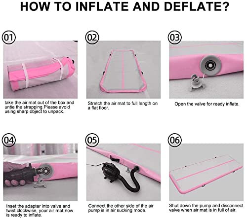 Dairtrack PINK Air Tumbling Mat,Tumble Track 10Ft/13Ft/16Ft/20Ft Inflatable Gymnastics Air Mat thumb #3