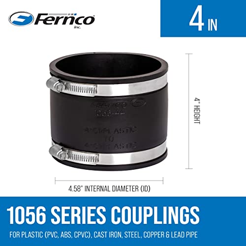 Fernco 1056-44-2PK 1056-44 4-Inch Flexible Pvc Pipe Coupling thumb #2