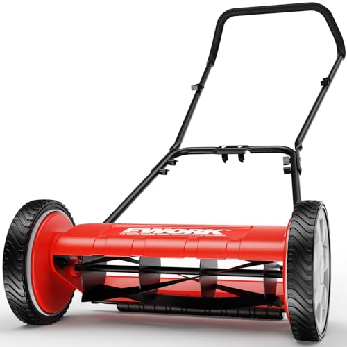 Image of EWORK Push Reel Lawn Mower 23 inch with 5-Blade Cutting System for Lawn Care
