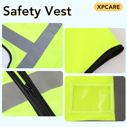 Image of XPCARE Reflective Safety Vests For Women Men, High Visibility Security Vest Pockets and Zipper Front Construction Work Vest