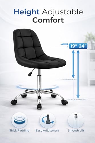 Image of Modern Egg Shape Bar Stool with 360 Swivel | Height Adjustable Bar Chair | Counter Stool & High Chairs | Comfortable for Home, Office, Restaurant Bar, Cafe & Cash Counter - (Black)