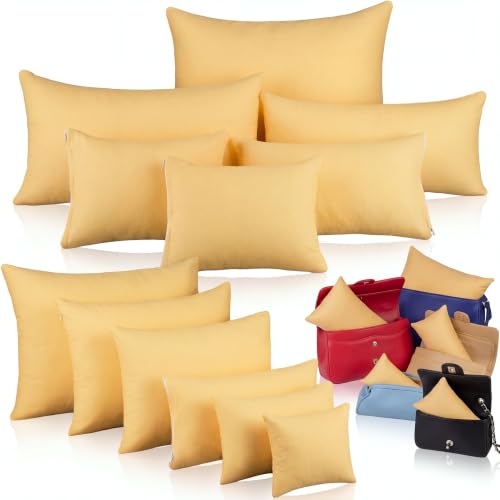 Image of 12 Pcs Purse Insert Pillows Set Fillers to Keep Shape, Six Sizes, Gold