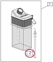 Vista 2 de Tubo de entrada de leche compatible con máquinas de café Delonghi