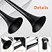 AOLIHAN Black Train Horn for Car, Loud Car Horns, Air Horn for Truck/Car/Motorcycle, 12V 150dB Super Loud Dual Trumpet Air Horns Kit with Button