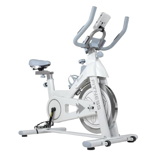 Bicicletas, RACK & PACK Bicicleta Fija Spinning 11 Kg Pantalla LCD Soporta 150 Kg Ajuste de 5 Niveles en Asiento y Manubrio Pedales con Correas Bici Estatica Ideal para...