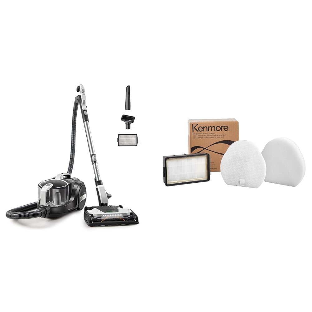 Kenmore DC5070.01 Upgrade 500 Series Bagless Canister Vacuum KC1040 HEPA Replacement Filter Kit