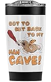 Logovision Captain Caveman Man Cave Stainless Steel Tumbler 20 oz Coffee Travel Mug/Cup, Vacuum Insulated & Double Wall with Leakproof Sliding Lid | Great for Hot Drinks and Cold Beverages