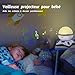 Moredig Lámpara Proyector Estrellas, 360° Rotación Músic Lampara con Temporizador led Pantalla...