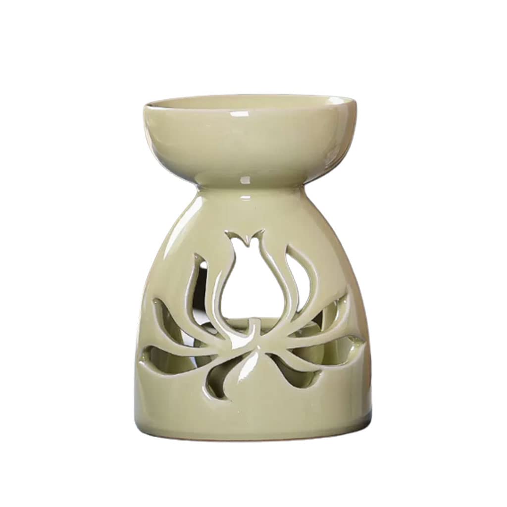 JITEM Kerzenwärmer Lampe Aromatherapielampe ätherisches Öl Herd Keramikkerze Zuhause Innen Schlafzimmer kreative Weihrauch Keramik Hohle Dekoration groß Dekorative Duftlampe
