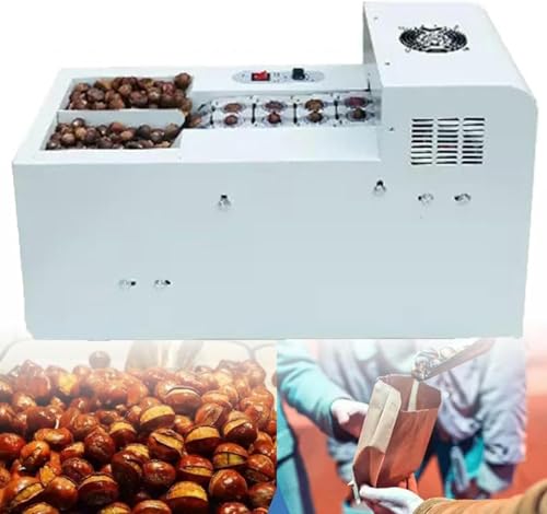 GFXYQPDNV Máquina eléctrica para Galletas de castañas, máquina automática para pelar y Abrir castañas, máquina Comercial para Hacer Muescas de castañas de 30 a 50 kg/h, sin daños,Semi-Automatic