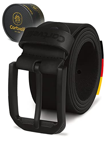 Ceinture homme cuir véritable noir 40mm robuste en Allemagne qui ne s'écaille pas