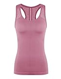 Yoga Tops for Women Cute Workout Tank Tops Activerwear Racerback Laser Cut Tank Running Sports Shirts (Maroon, Medium)