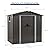 JYQAQA 6x4 FT Outdoor Garden Storage Shed,Waterproof Metal Garden Sheds with Lockable Double Door,Weather Resistant Steel Tool Storage House Shed for,Garden,Patio,Lawn Gray