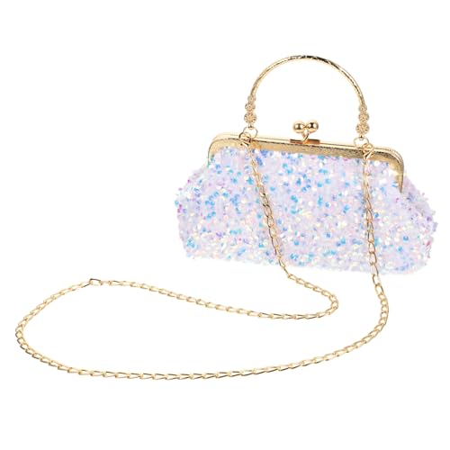 Sac main pailleté blanc pour votre voyage et shopping branché