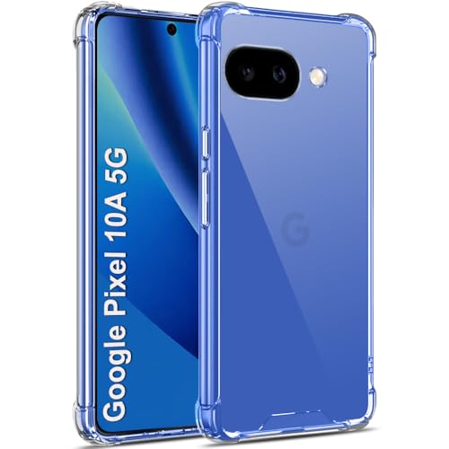 Image of TheGiftKart Crystal Clear Back Cover Case for Google Pixel 10A | 360 Degree Protection | Shock Proof Design | Transparent Case Cover for Google Pixel 10A (PC & TPU, Transparent Bumper)