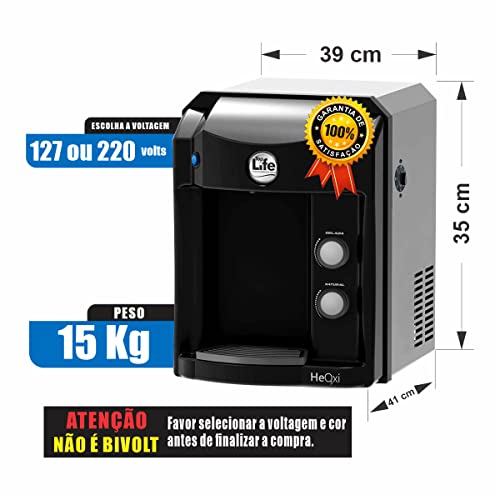 Filtro Purificador de Água Alcalino E Ionizado Com Ozônio Top Life - 127v (Preto)