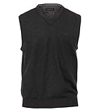 ärmelloser pullover damen Gerade Schnittführung CASAMODA Herren Pullunder Unifarben 004460 Gerade Schnittführung, Grauschwarz - Uni, XL
