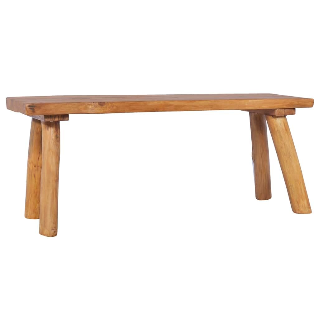 Ławka ogrodowa 120 cm, lite drewno tekowe, z lazurą olejową, do korytarza, salonu, na taras, do użytku wewnątrz i na zewnątrz, ławka do siedzenia o stabilnej konstrukcji i wszechstronnym