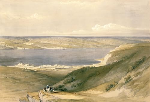 Tableau Mer de Galilée par David Roberts Impression sur Toile 60x90cm pour Chambre
