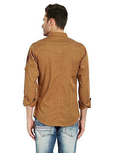Image of Spykar Men's Solid Slim Fit Shirt