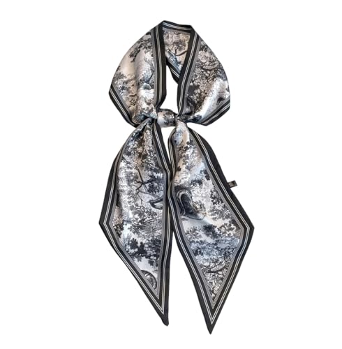 JERLA Mulberry Silk Like Head Scarf Hair band Ribbon Women's Fashion Neck Satin Scarfs for Bag Hair handbag Scarves