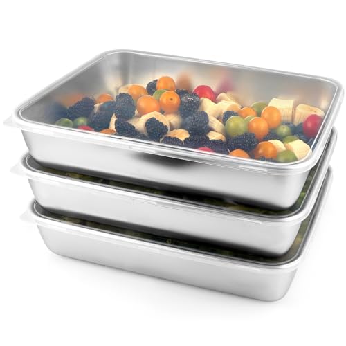 Sanbege 3 Pcs Stainless Steel Food...