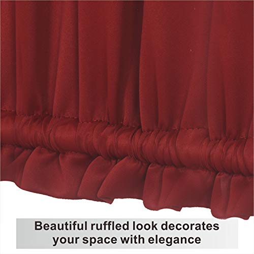 Aquazolax Blackout Door Window Curtains Elegant Privacy - One Piece, W54 X L40-Inch, Red #TOP3