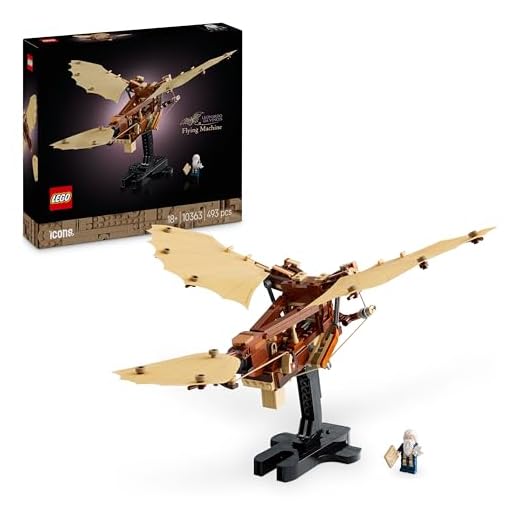LEGO Icons Leonardo da Vinci’s Flying Machine Building Set for Adults, Home and Office Decor Display Model Kit, Aviation Gifts for History-Lovers, Men & Women 10363