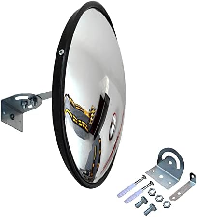 Convex Corner Mirror - 12" Security Mirrors for Business, Garage, Warehouse, Blind Spot, Office and Traffic Security, Backup Mirror for Driveway with Clear view