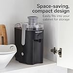 Hamilton Beach HealthSmart Juicer Machine, Compact Centrifugal Extractor, 2.4” Feed Chute for Fruits and Vegetables, Easy to Clean, BPA Free, 400W, Black and Gray (67502) - Image 3