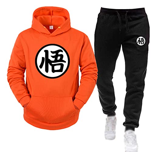 Dragon Ball Ropa Deportiva Informal para Unisex Anime Goku Sudadera con Capucha Jogger Pantalones...