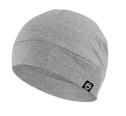 Image of Cooling Cotton Skull Caps for Men Women, Lightweight Beanie Sleep Hats Breathable Helmet Liner