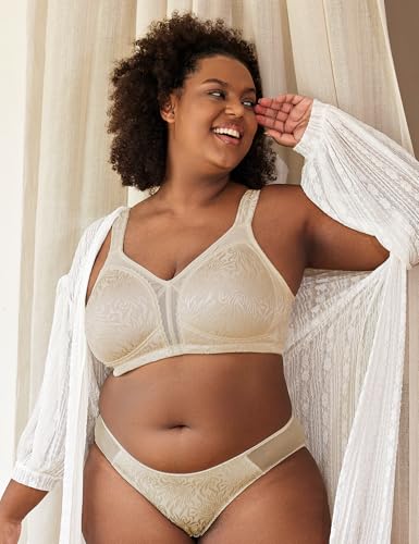 Image of Wingslove Women's Full Coverage Non Padded Comfort Minimizer Wire-Free Bra Plus Size