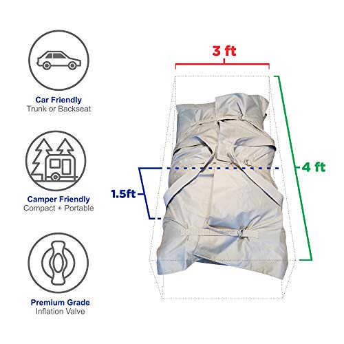 Newport Vessels 10ft 6in Inflatable Dinghy Boat Transom Sport Tender – 5 Person – 15HP USCG Rated, White/Gray - Image 4