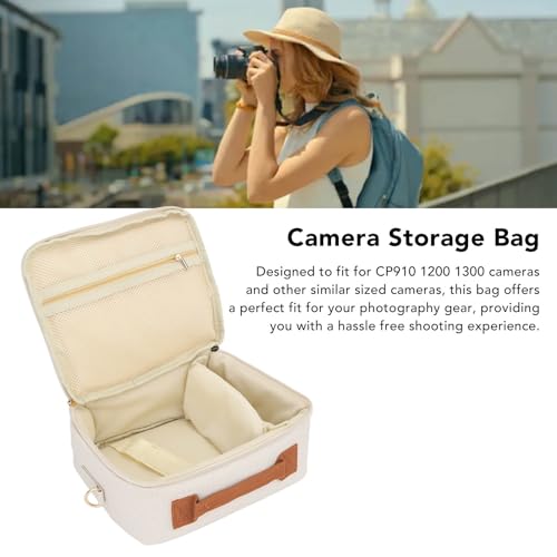 Sac photo reflex grande capacité beige avec doublure de protection épaisse