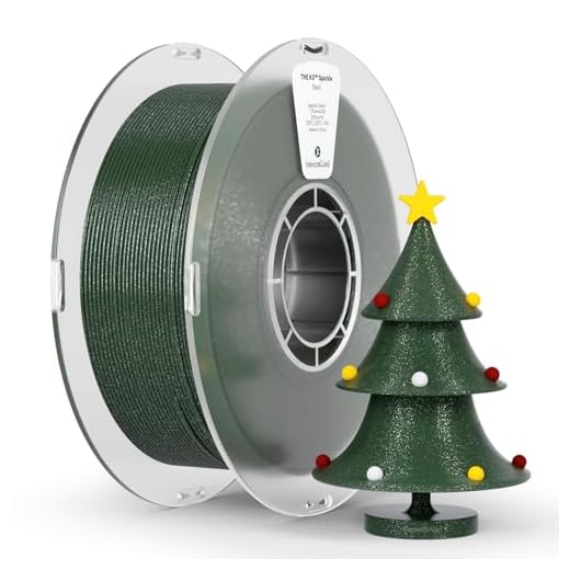 kexcelled Glitter PLA Filament 1.75mm Green,Galaxy PLA 3D Printer Filament 1kg(2.2lbs),Sparkle Twinkling Surface Dimensional Accuracy +/- 0.03mm,for Halloween, Christmas & Creative Projects