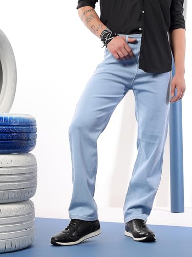 Image of KOTTY Mens Solid Astro Bound Blue Coin Pocket Jeans