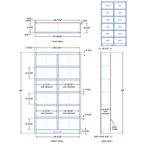 Bowery Hill Traditional 84" Tall 12-Shelf Double Wide Wood Bookcase In Espresso #TOP2