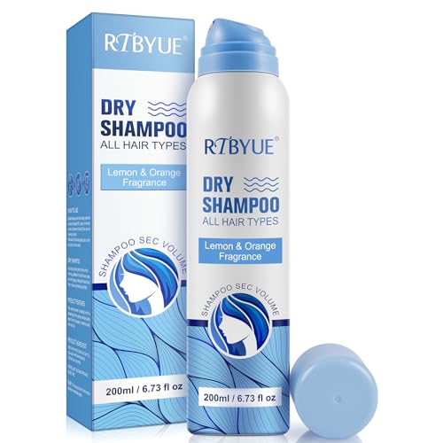Dry Shampoo, Dry Shampoo Powder Spray, Waterless Dry Hair Shampoo Instantly Absorbs Oil for Refreshed Hair, Nourishing Dry Shampoo for All Hair Types, Dry Shampoo Travel Size 6.73oz(Lemon & Orange)