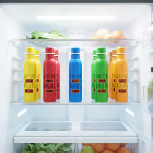 Image of RED WIND Unbreakable 1 Litre Quote Water Bottles | Pack of 12 | Multicolor | Leakproof Screw Cap | BPA-Free | Bottles for Fridge, Gym, Home, Office, School and Travel